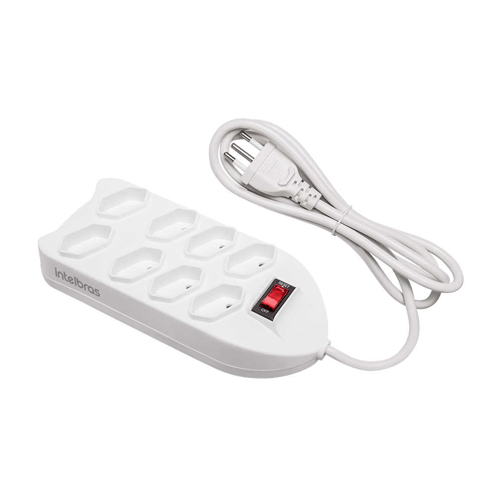 Protetor Eletrônico Intelbras com 8 tomadas EPE 1008+ Branco