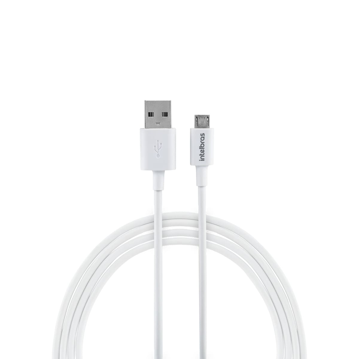 Cabo USB-A para Micro USB de 1,2m em PVC Branco EUAB 12PB Intelbras