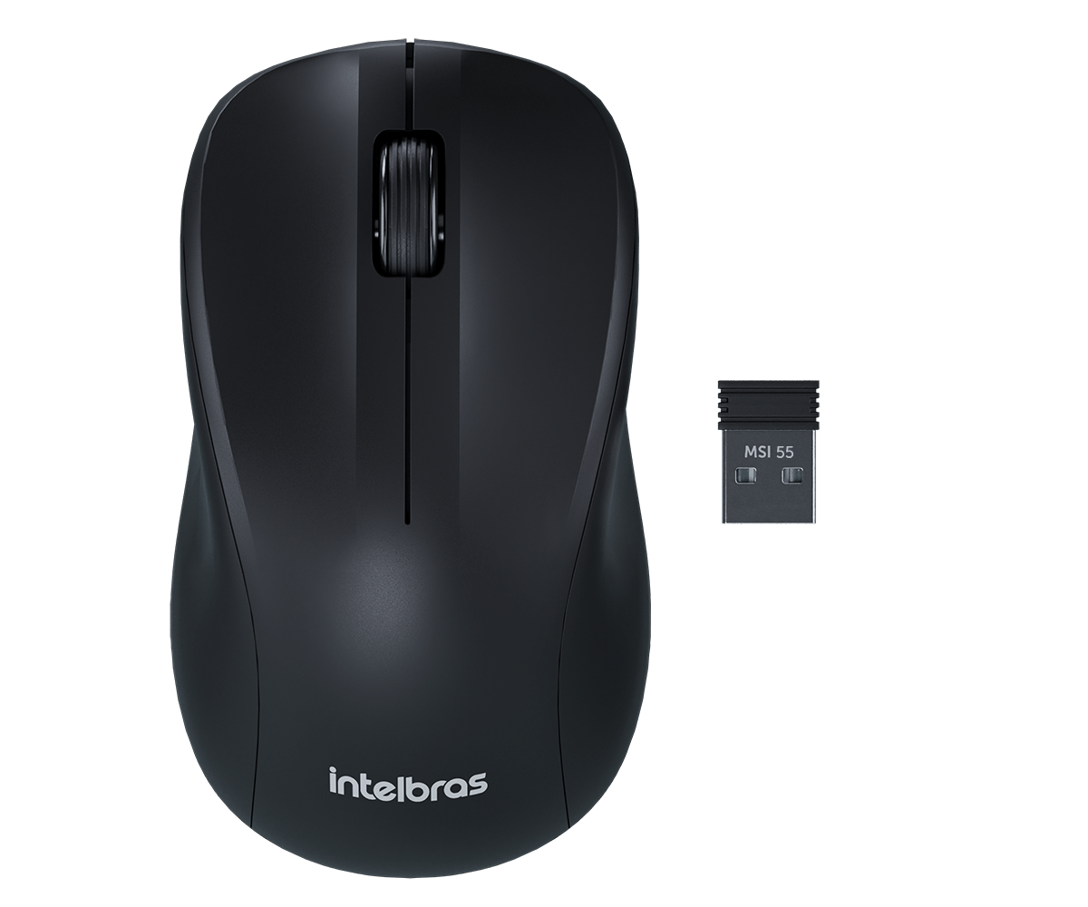 Mouse Intelbras MSI55  Sem Fio Preto