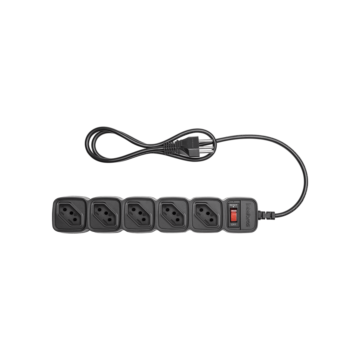 Protetor Eletrônico Intelbras com 5 Tomadas EPE 205+ Preto