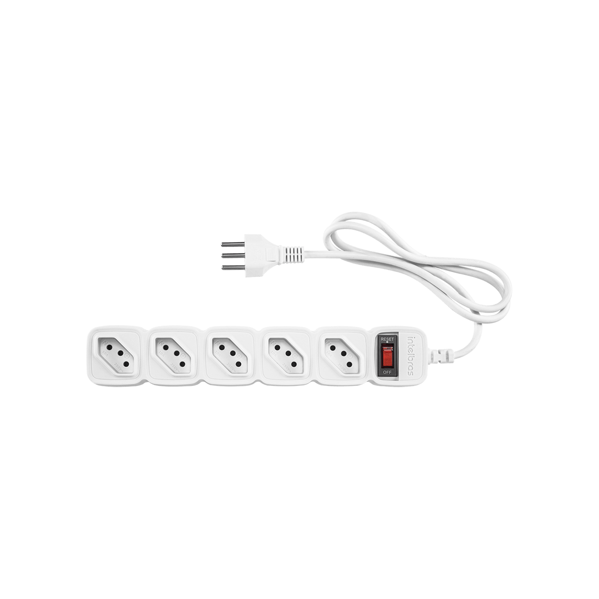 Protetor Eletrônico Intelbras com 5 Tomadas EPE 205+ Branco