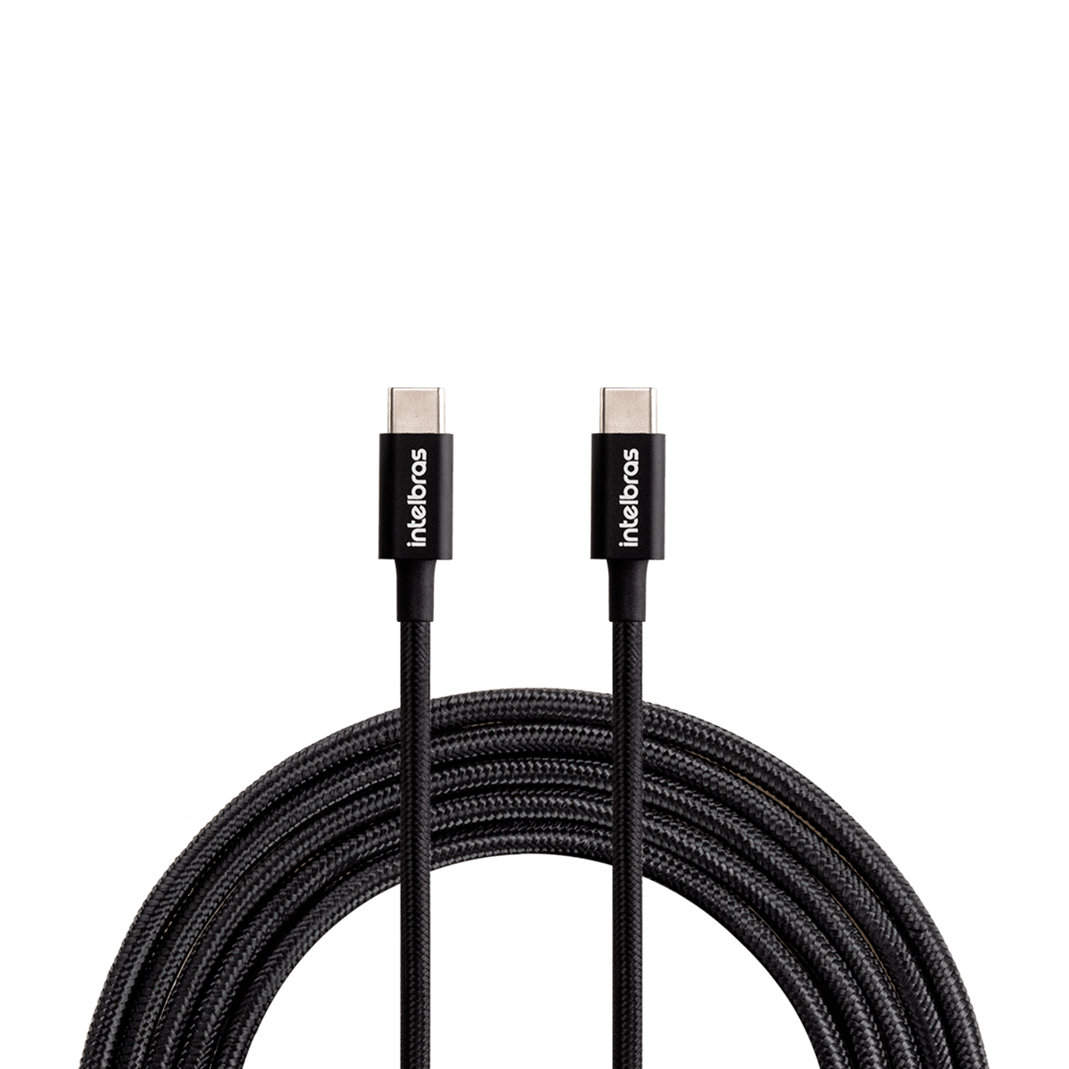 Cabo USB-C 1,5m em Nylon Intelbras EUCC 15NP Preto