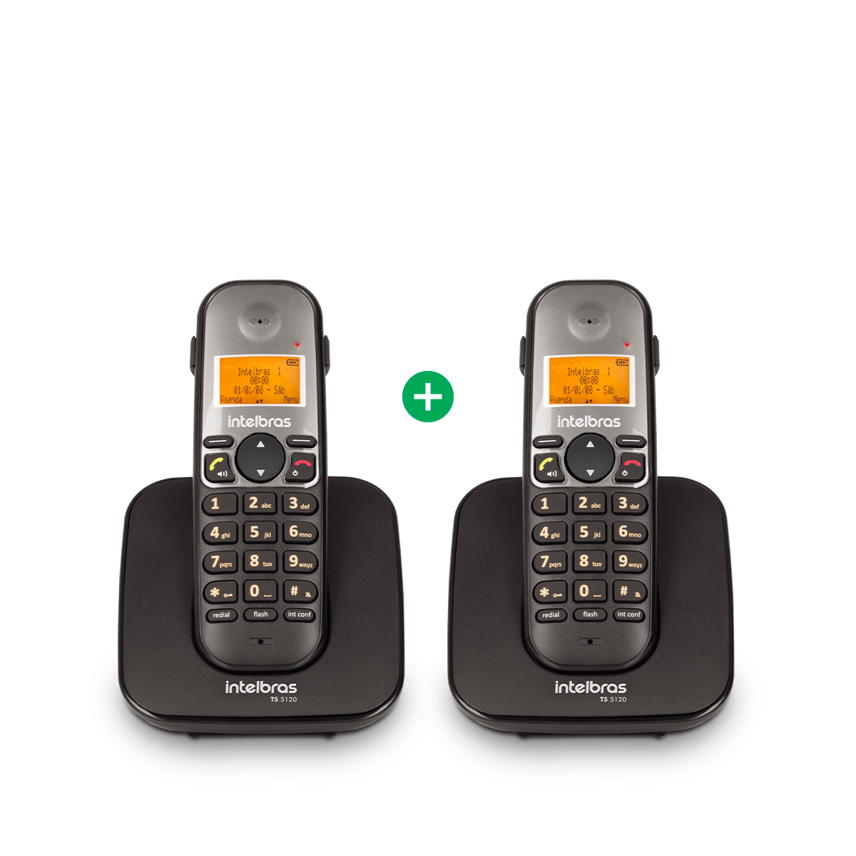 Kit Telefone sem Fio + Ramal  Intelbras TS 5122