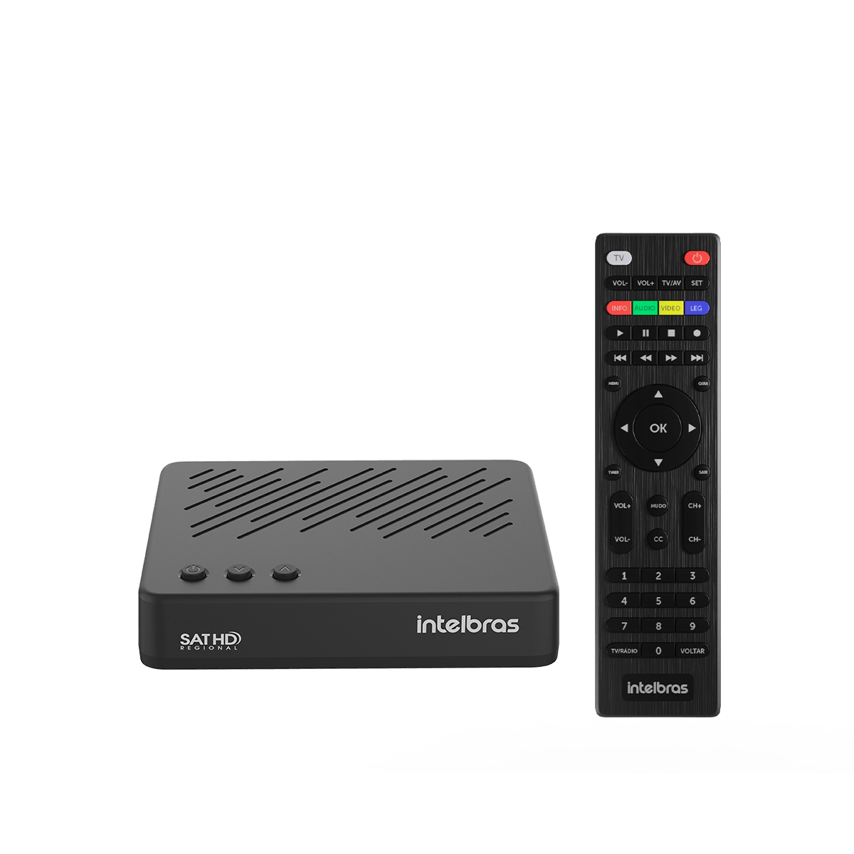 Receptor Digital de TV via Satélite Com Gravador Intelbras RDS 830