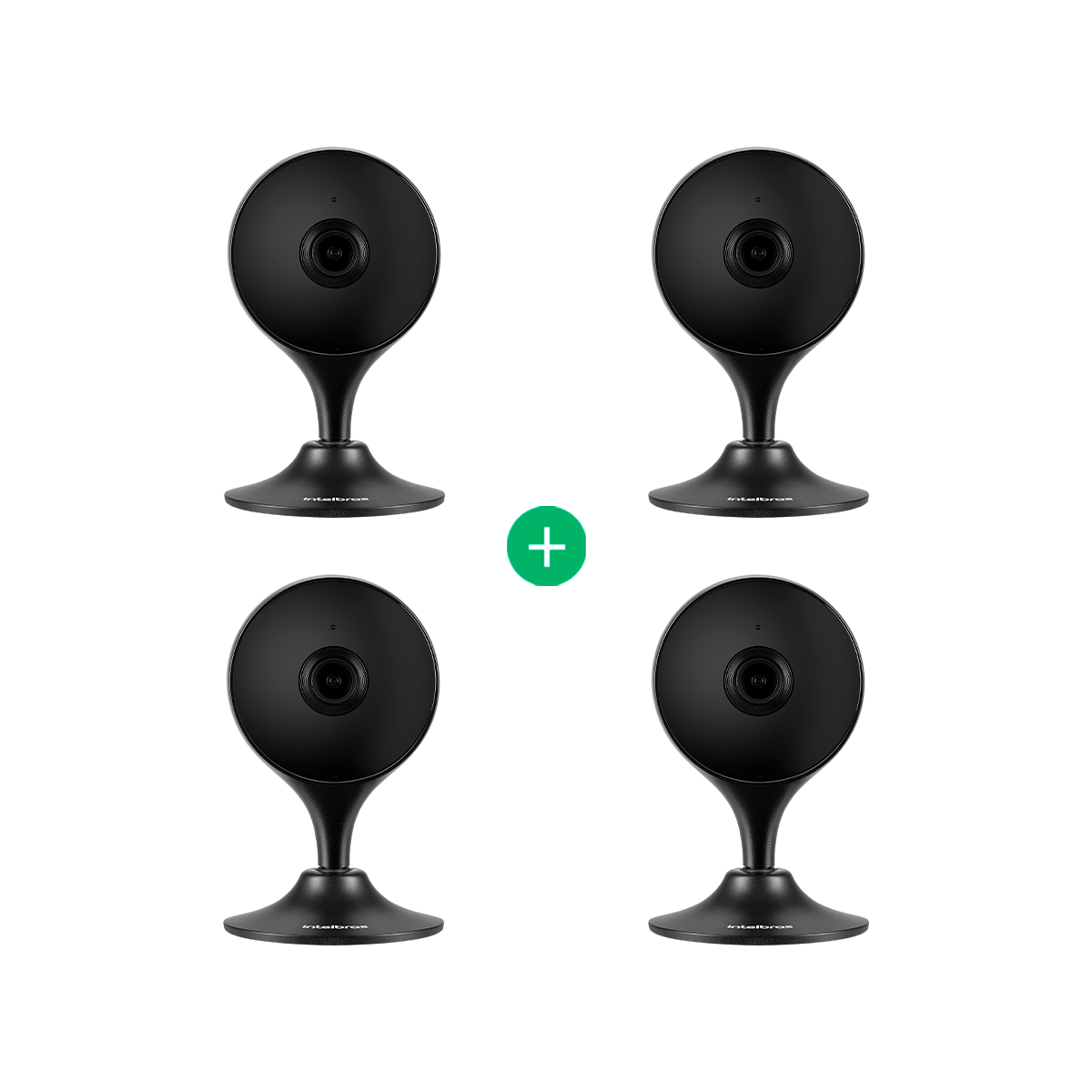Kit Câmera Inteligente Intelbras IM3 C Black - 4 unidades