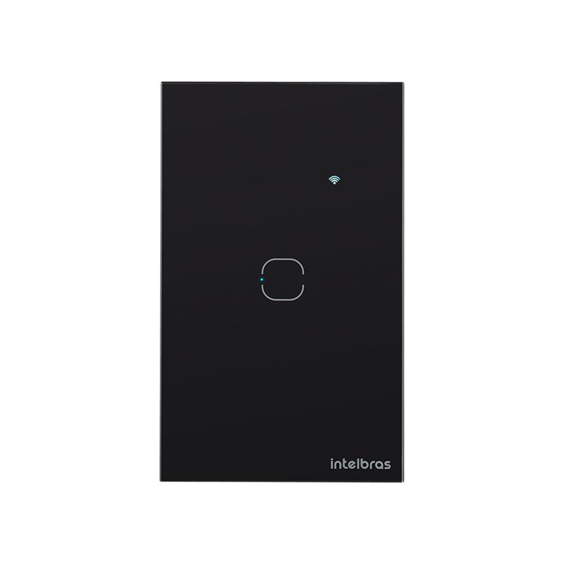 Interruptor Inteligente Touch Smart ZigBee 1 tecla Preto EZS 1001 Intelbras