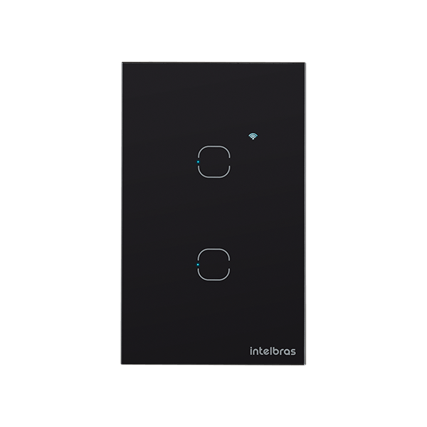 Interruptor Inteligente Wi-Fi Touch Smart Zigbee 2 teclas Preto EZS 1002 Intelbras