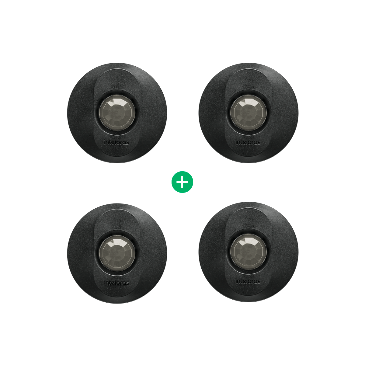 Kit Interruptor Sensor de Presença para Iluminação ESPI 360 Preto - 4 unidades
