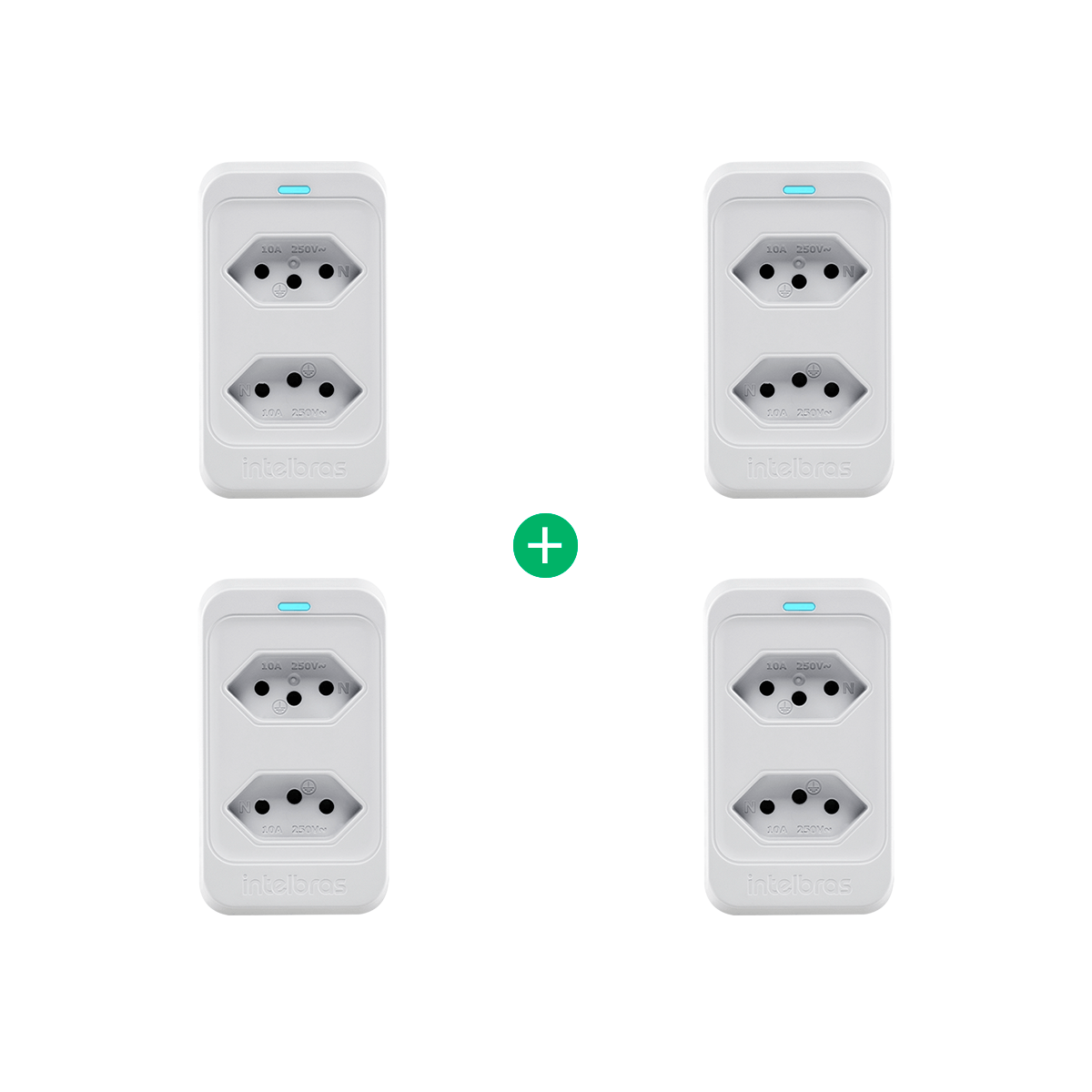 Kit dispositivo de Proteção Elétrica Intelbras EPS 302 Branco - 4 Peças