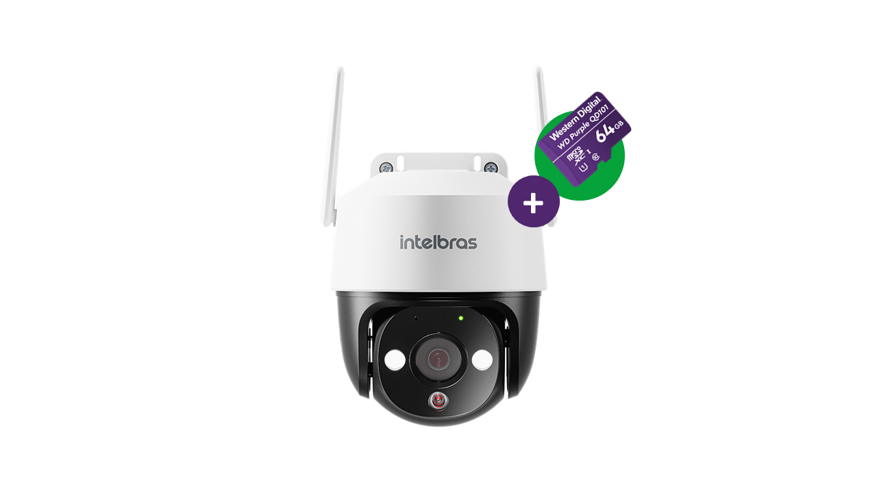 Câmera Inteligente IM7+3MP com MicroSD 64 GB Intelbras