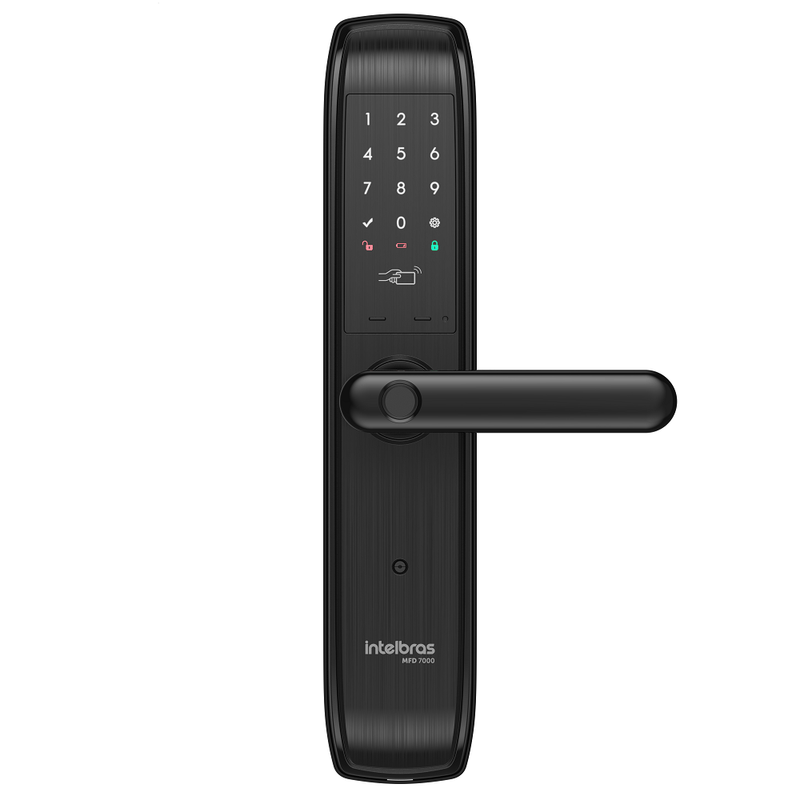 Fechadura Inteligente de Embutir com Maçaneta MFD 7000 Preta