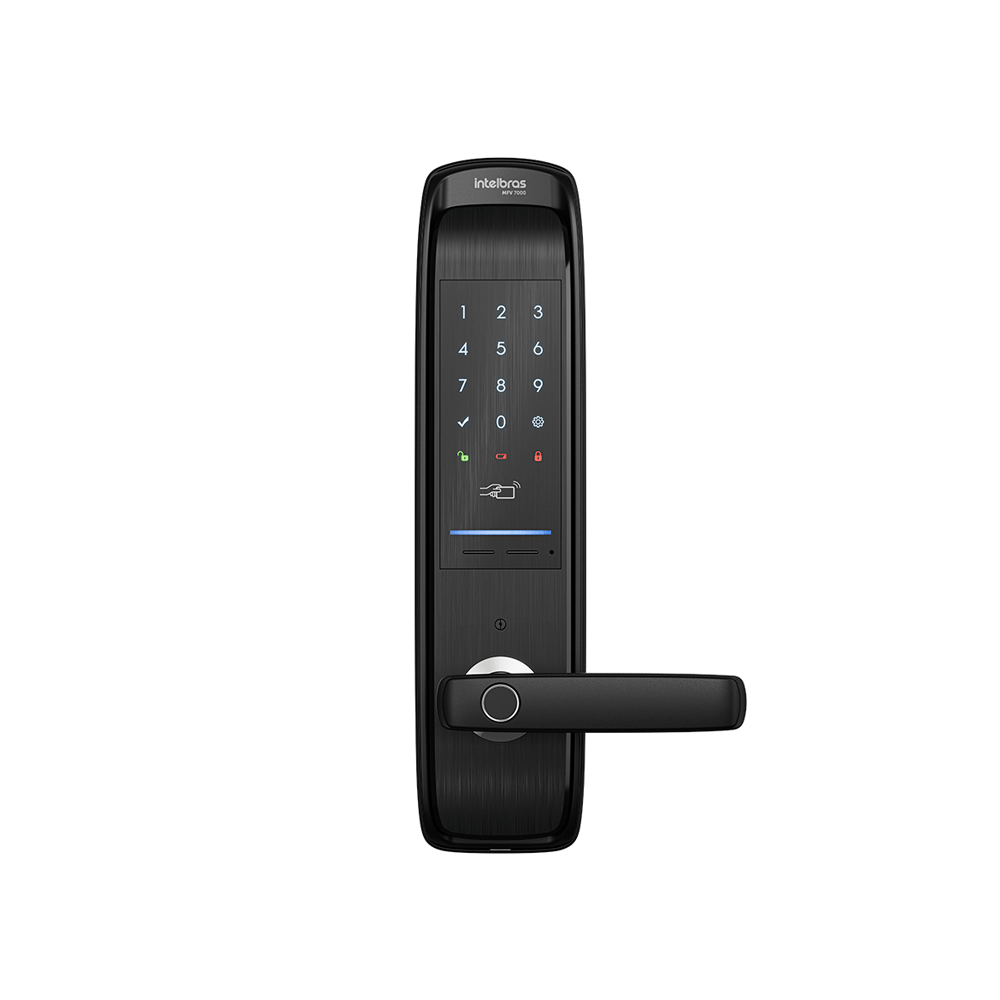 Fechadura Inteligente de Embutir com Senha, Tag e Biometria MFV 7000 Intelbras