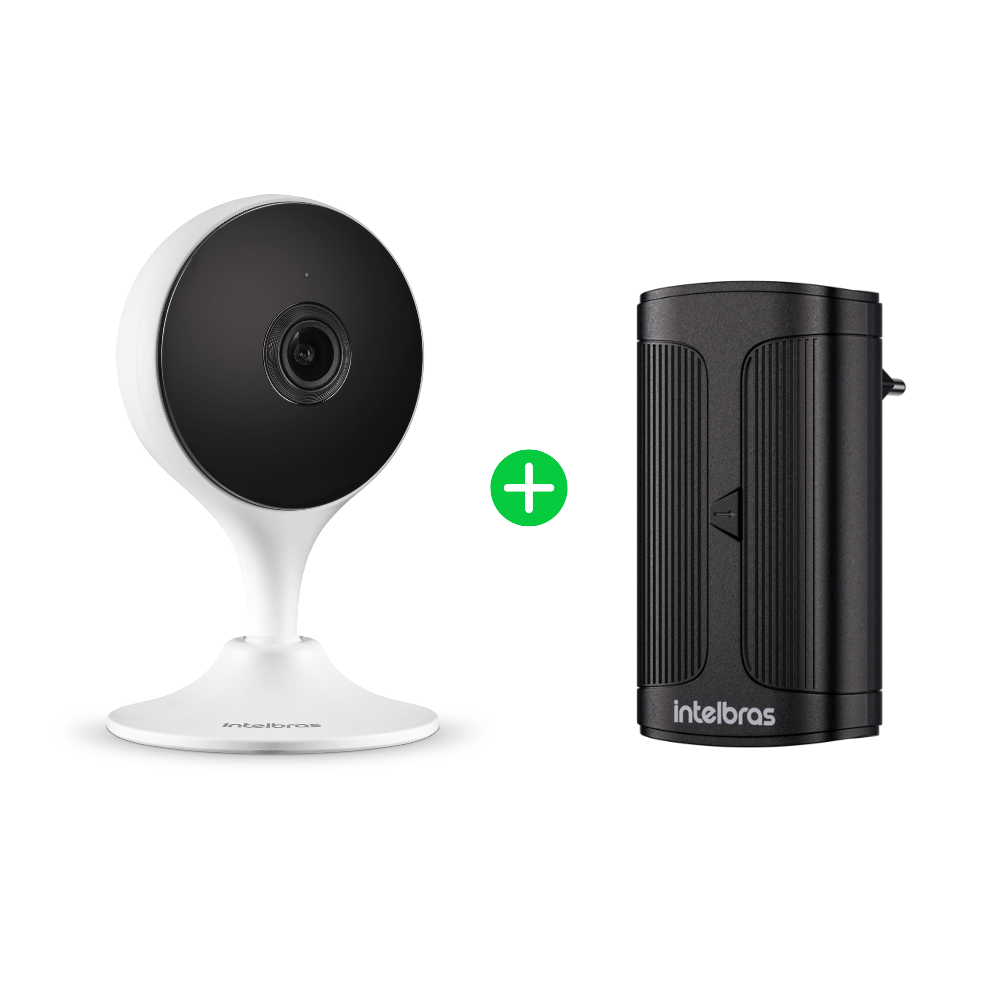 Kit Câmera Inteligente IM3 C com Fonte Nobreak para Câmeras Intelbras