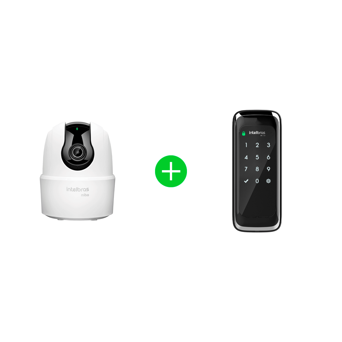 Kit Câmera Inteligente IME 360C com Fechadura Digital FR 101 Intelbras