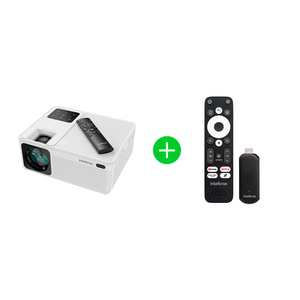 Kit Projetor Full HD PFL 5211 com Smart Stick Full HD Intelbras