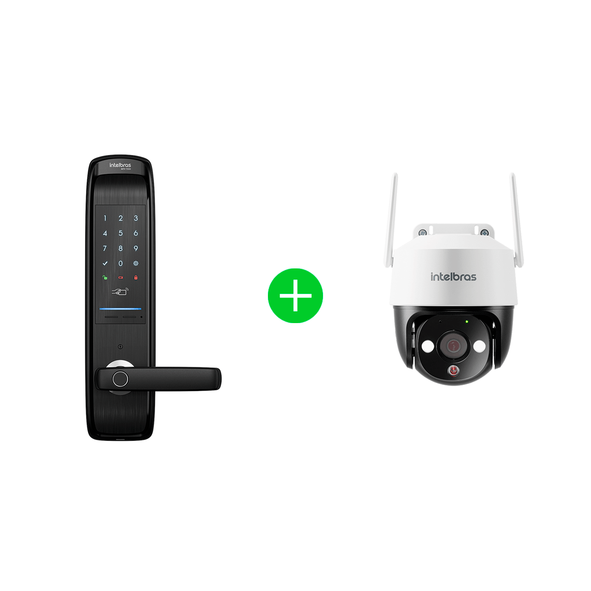 Kit Fechadura Inteligente MFV 7000 com Câmera IM7+3MP Intelbras