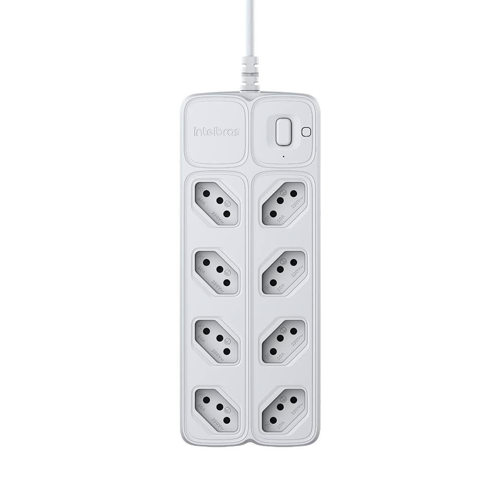 Protetor Eletrônico Intelbras com 8 Tomadas EPE 2008 Branco