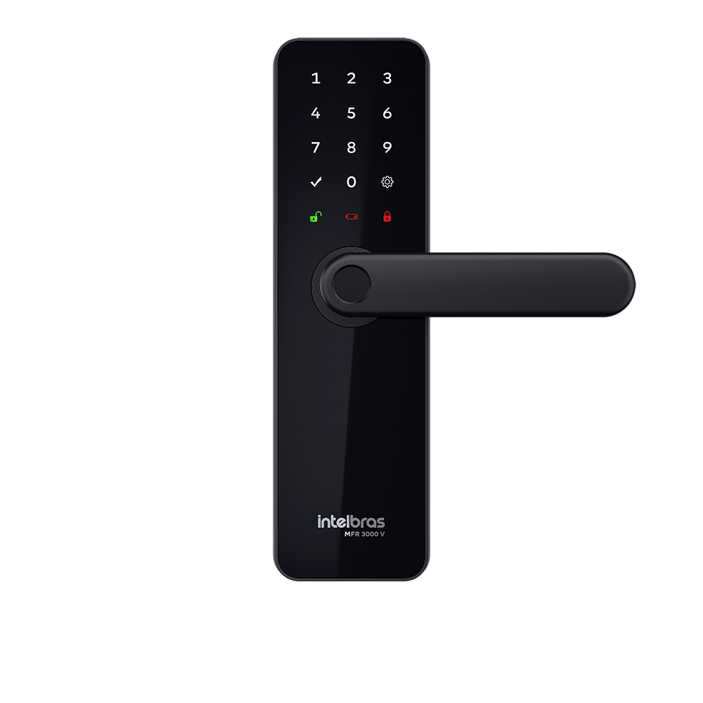 Fechadura Inteligente de Embutir Intelbras com Maçaneta MFR 3000 V