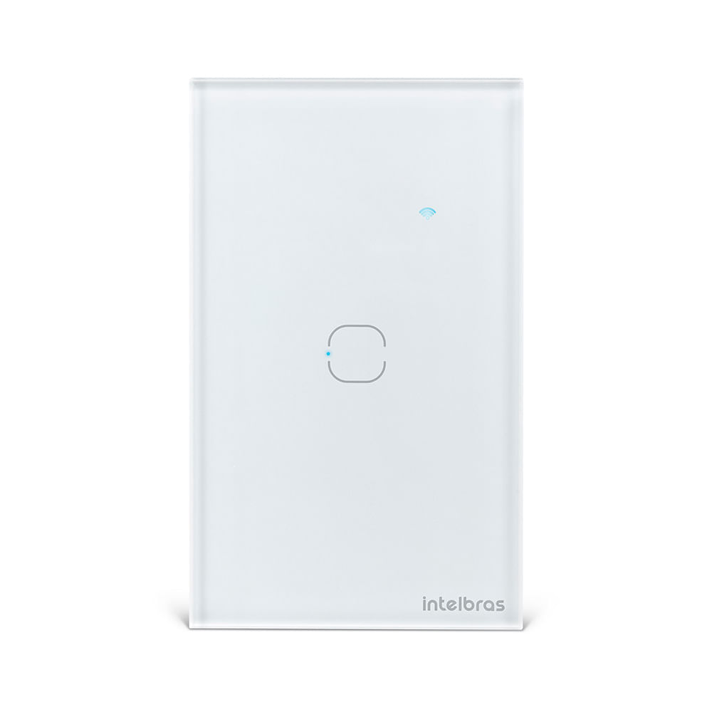 Interruptor Inteligente Wi-Fi Touch 1 tecla Branco EIW 1001 Intelbras