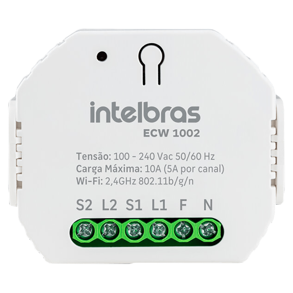 Minicontrolador Inteligente WI-FI 2 Canais ECW 1002 Intelbras